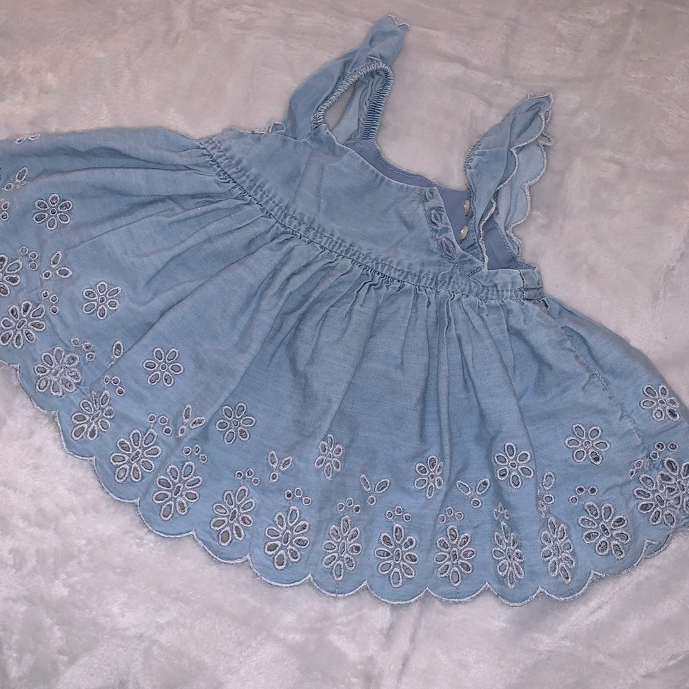 Baby Gap Baby Girls Blue Lace Detail Dress